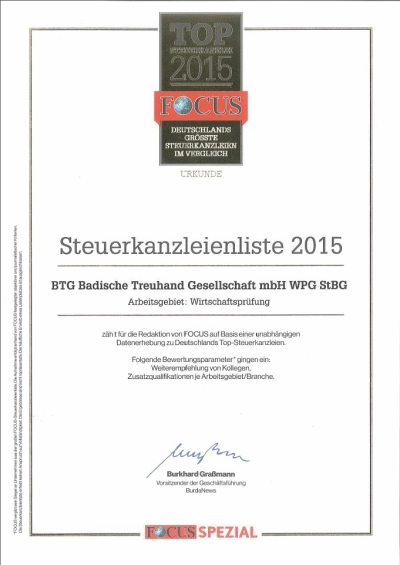 Top Steuerkanzlei 2015